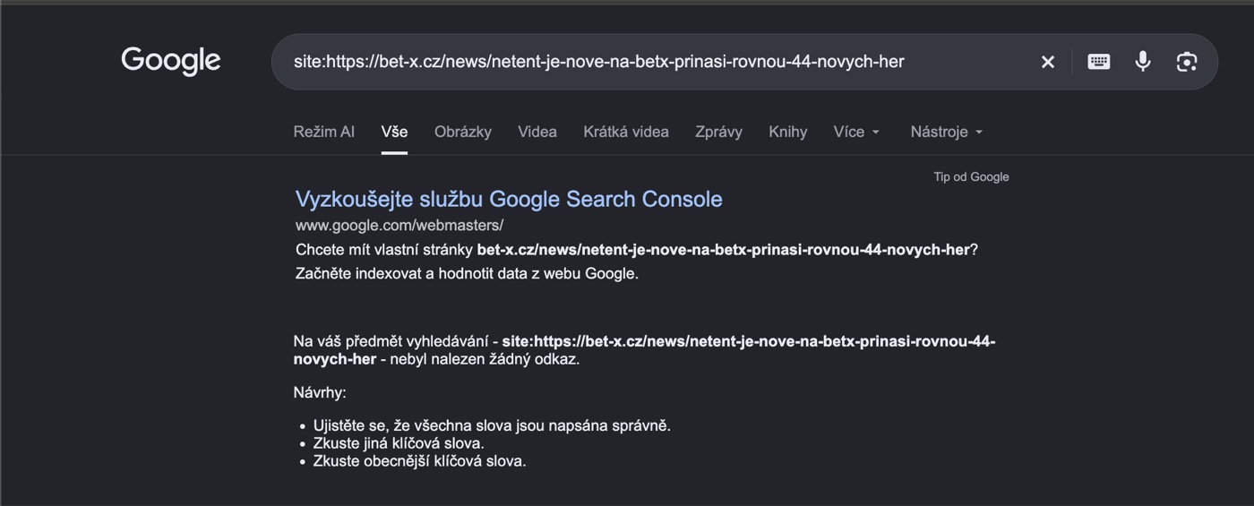 Google na dotaz site:bet-x.cz/news/netent-je-nove-na-betx-prinasi-rovnou-44-novych-her nenašel žádný výsledek
